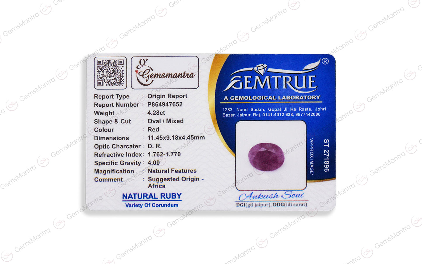 Ruby - 4.28 Carats