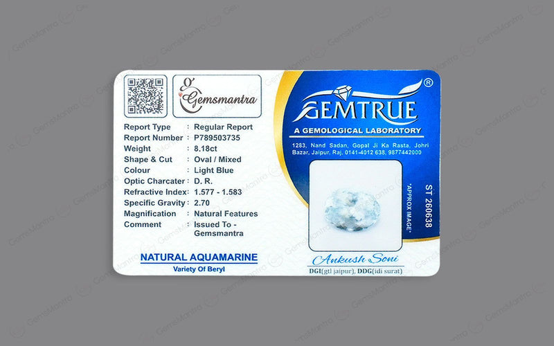 Aquamarine (8.18 Carats)