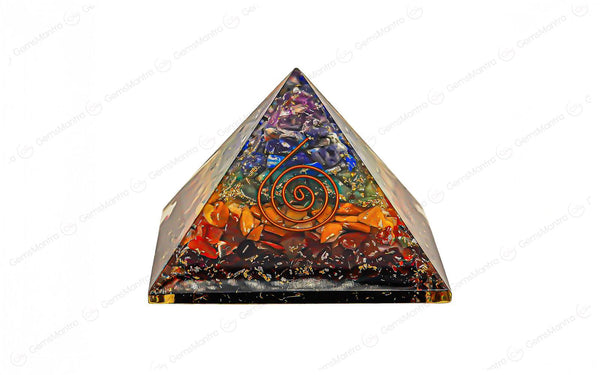 7 Chakra Onyx Pyramid