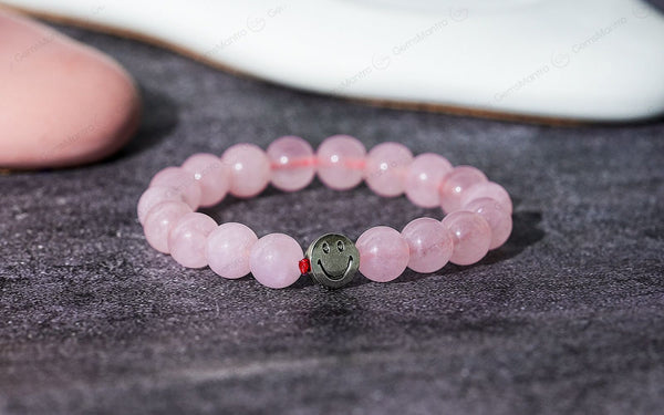 Smile Bracelet  Rose Quartz