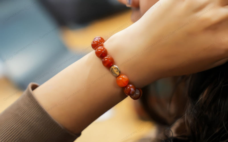 Red Carnelian Smile Bracelet