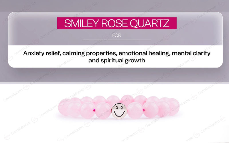 Smile Bracelet  Rose Quartz