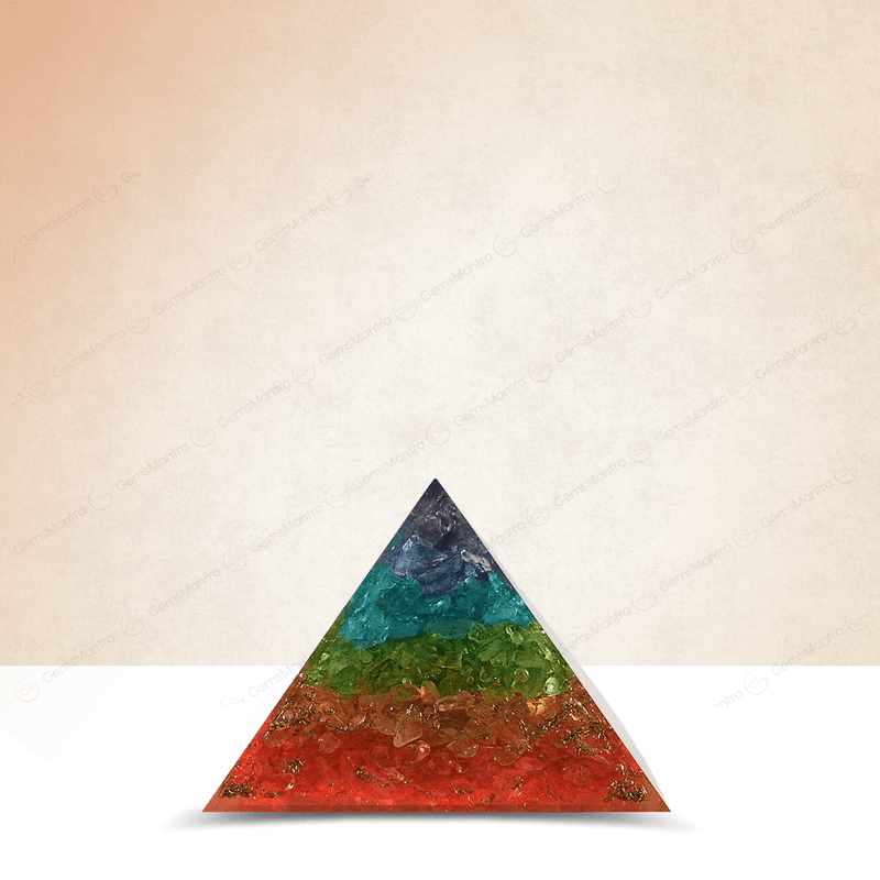 7 Chakra Orgonite Pyramid/Orgone Pyramid