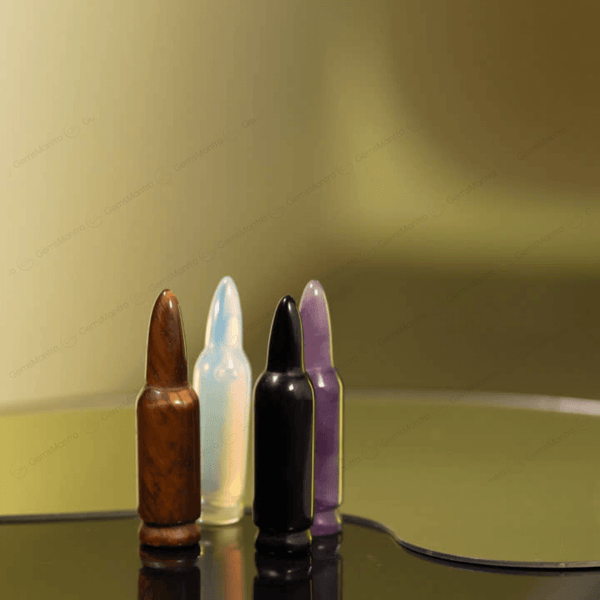 Amethyst, Opalite, Tiger Eye Black Obsidian Crystal Bullet