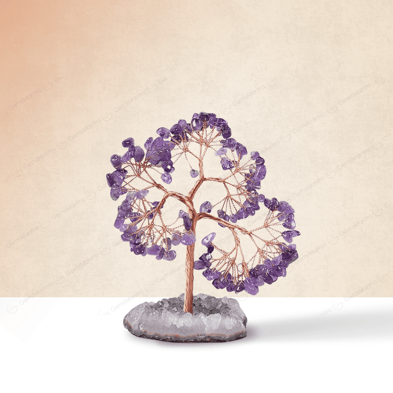 Amethyst Tree With Amethyst Cluster Tree Base