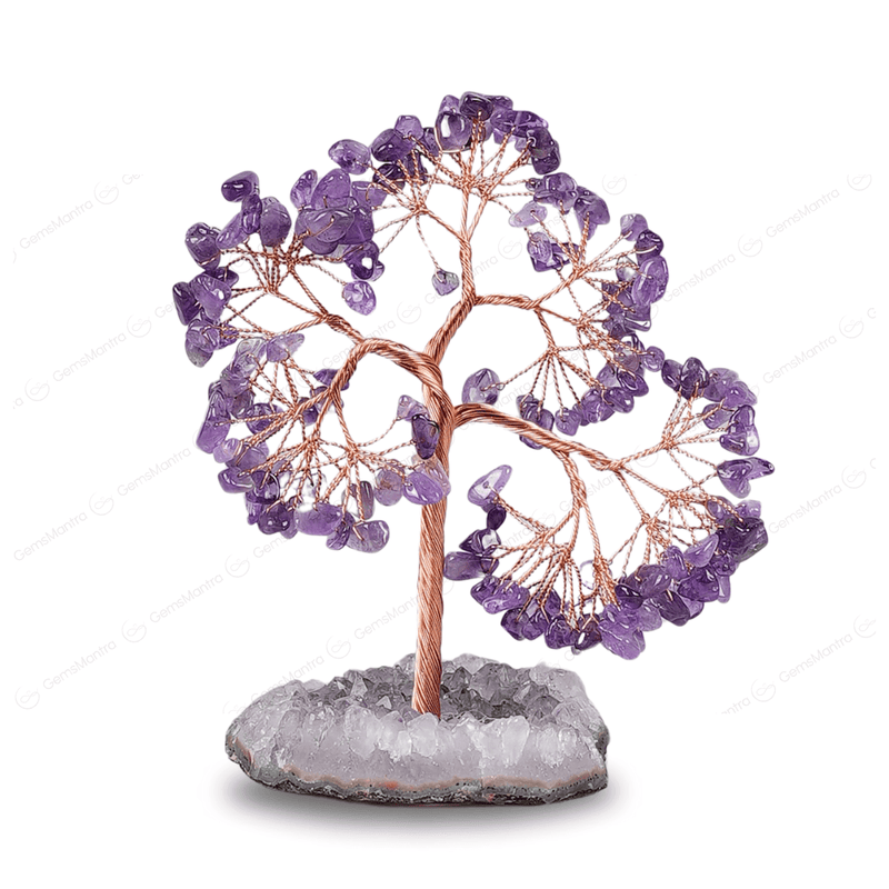 Amethyst Tree With Amethyst Cluster Tree Base