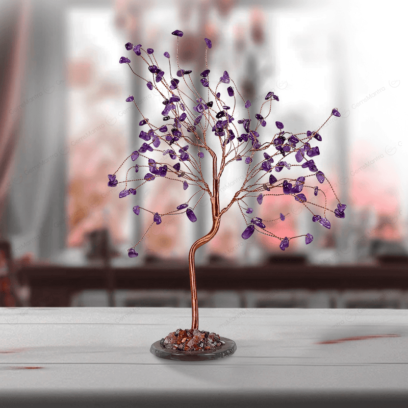 Amethyst With Agate Plate Large Tree