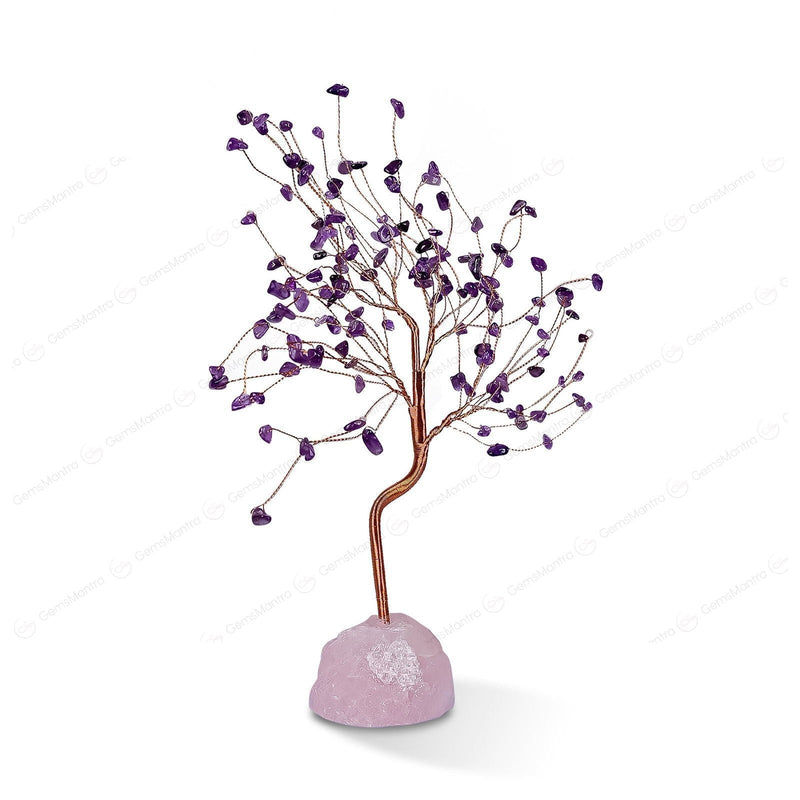 Amethyst With Raw Rose Quartz Large Tree