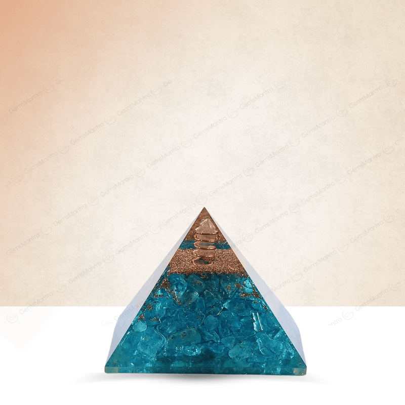 Aquamarine Orgonite Pyramid/Orgone Pyramid