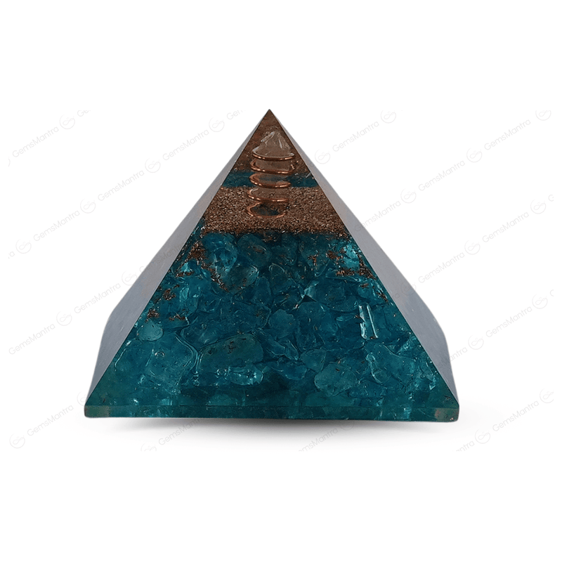Aquamarine Orgonite Pyramid/Orgone Pyramid