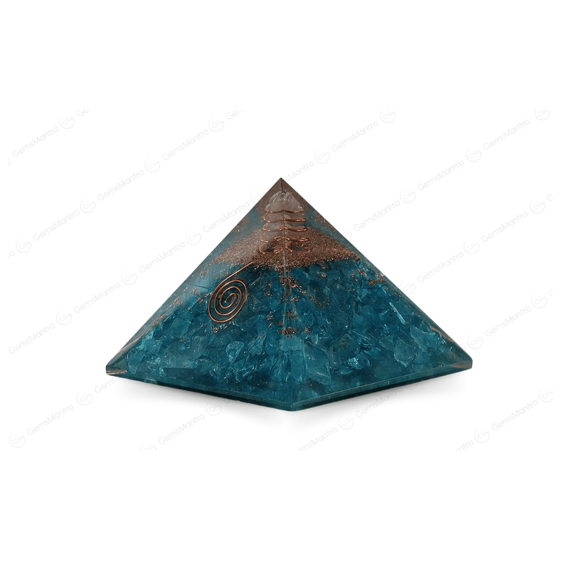 Aquamarine Orgonite Pyramid/Orgone Pyramid