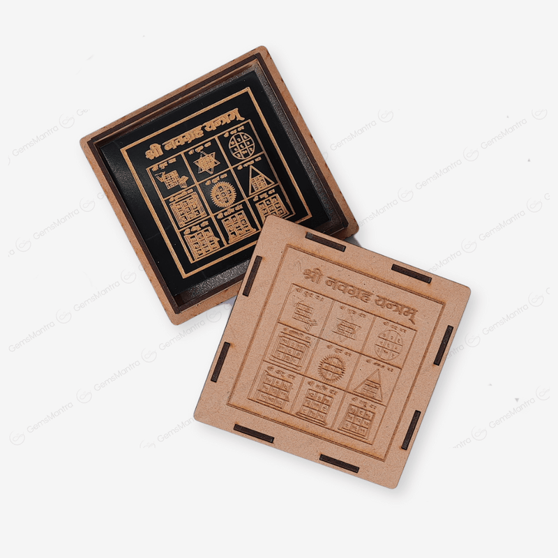 Black Agate Navgrah Yantra Plate