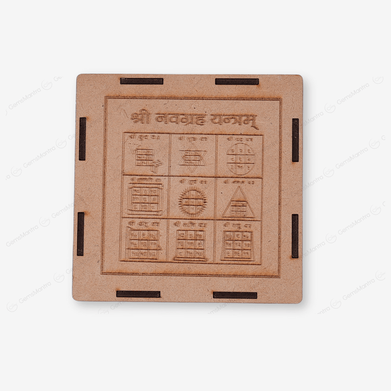 Black Agate Navgrah Yantra Plate