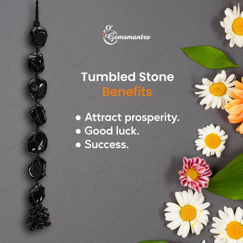 Black Obsidian Tumbled Hanging