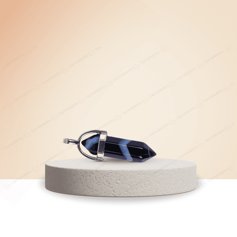 Black Sulemani Double Terminated Pencil Pendant