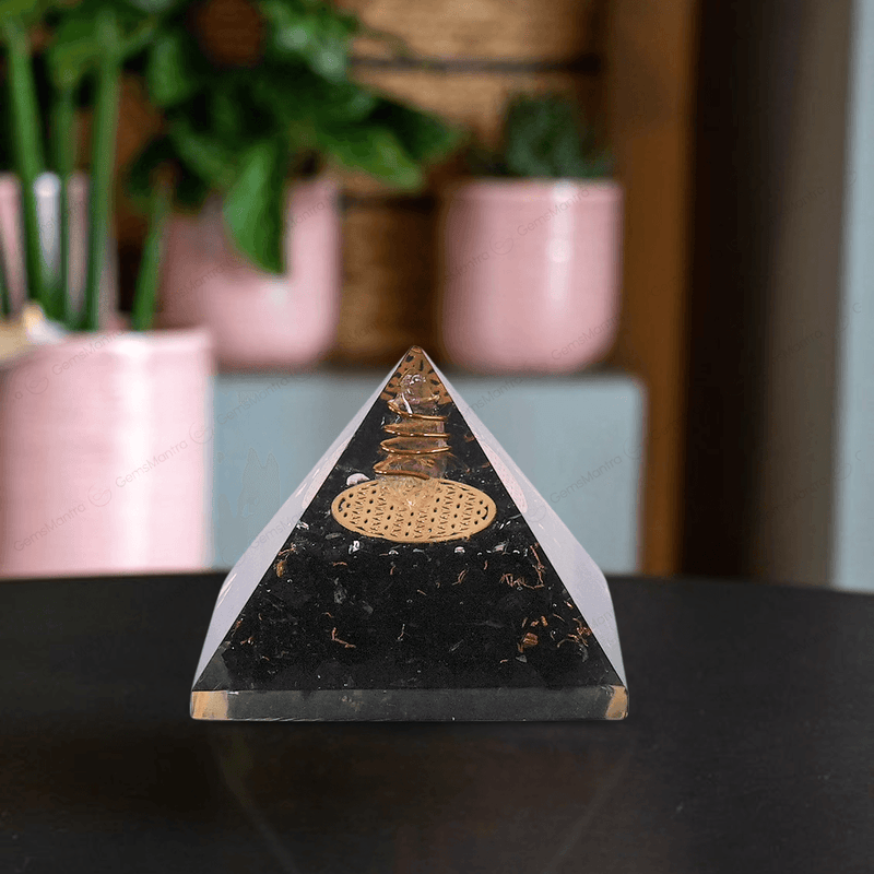 Black Tourmaline Orgonite Pyramid/Orgone Pyramid