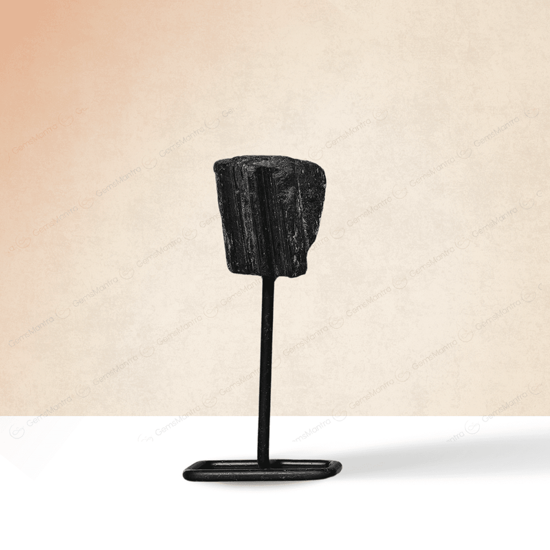 Black Tourmaline Raw Stone Stand