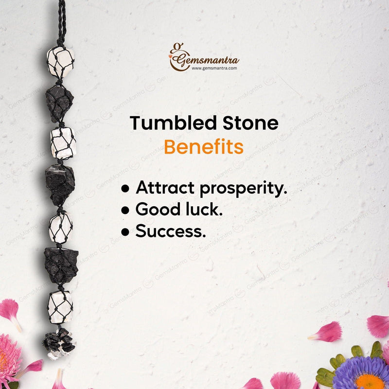 Black Tourmaline & Selenite Tumble