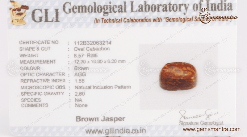 Brown Jasper ( 8.57 Ratti )