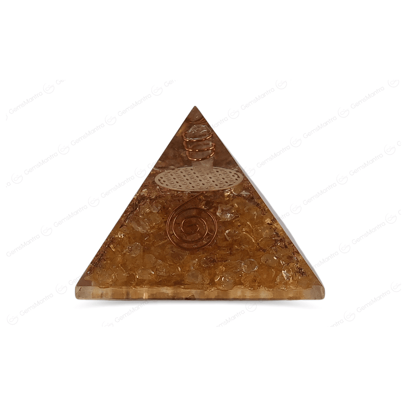 Citrine Orgonite Pyramid/Orgone Pyramid