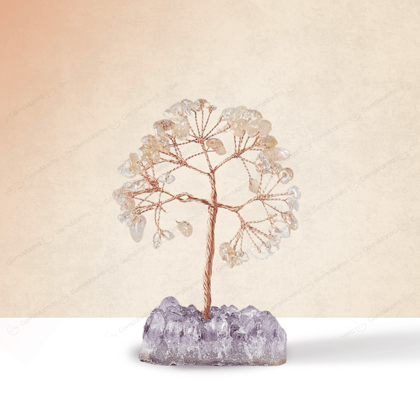 Citrine With Amethyst Cluster Tree