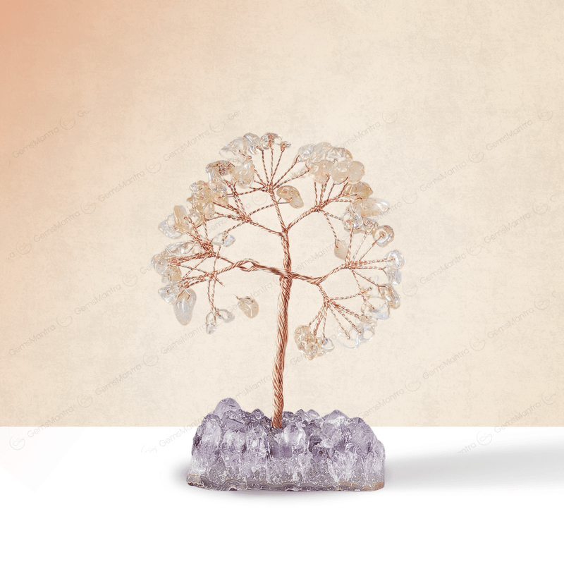 Citrine With Amethyst Cluster Tree
