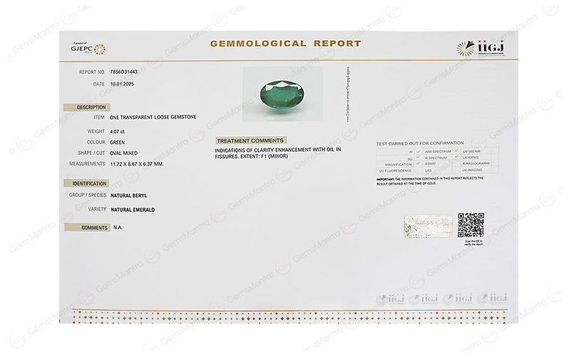 Emerald - (Clarity-color Based) (4.07 Carats)