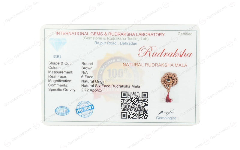 6 Mukhi Japa Rudraksha Mala