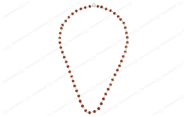 5 Mukhi Silver Rudraksha Mala