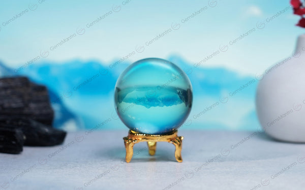 Aqua Obsidian Sphere/Ball