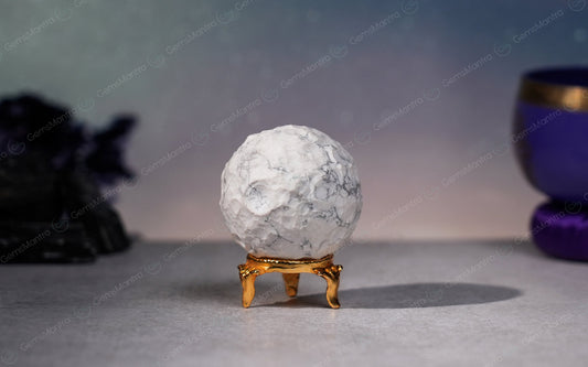 Howlite Moon Sphere Ball