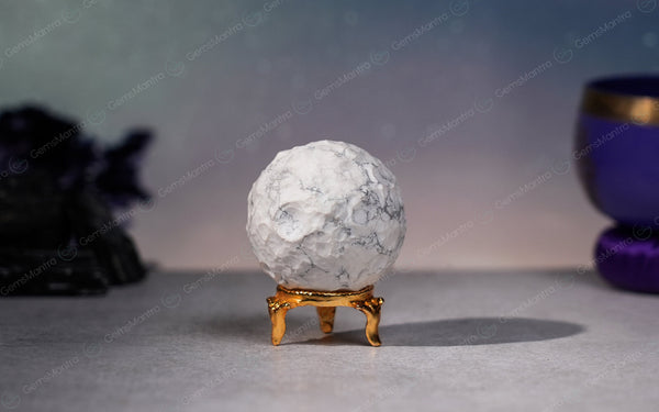 Howlite Moon Sphere Ball