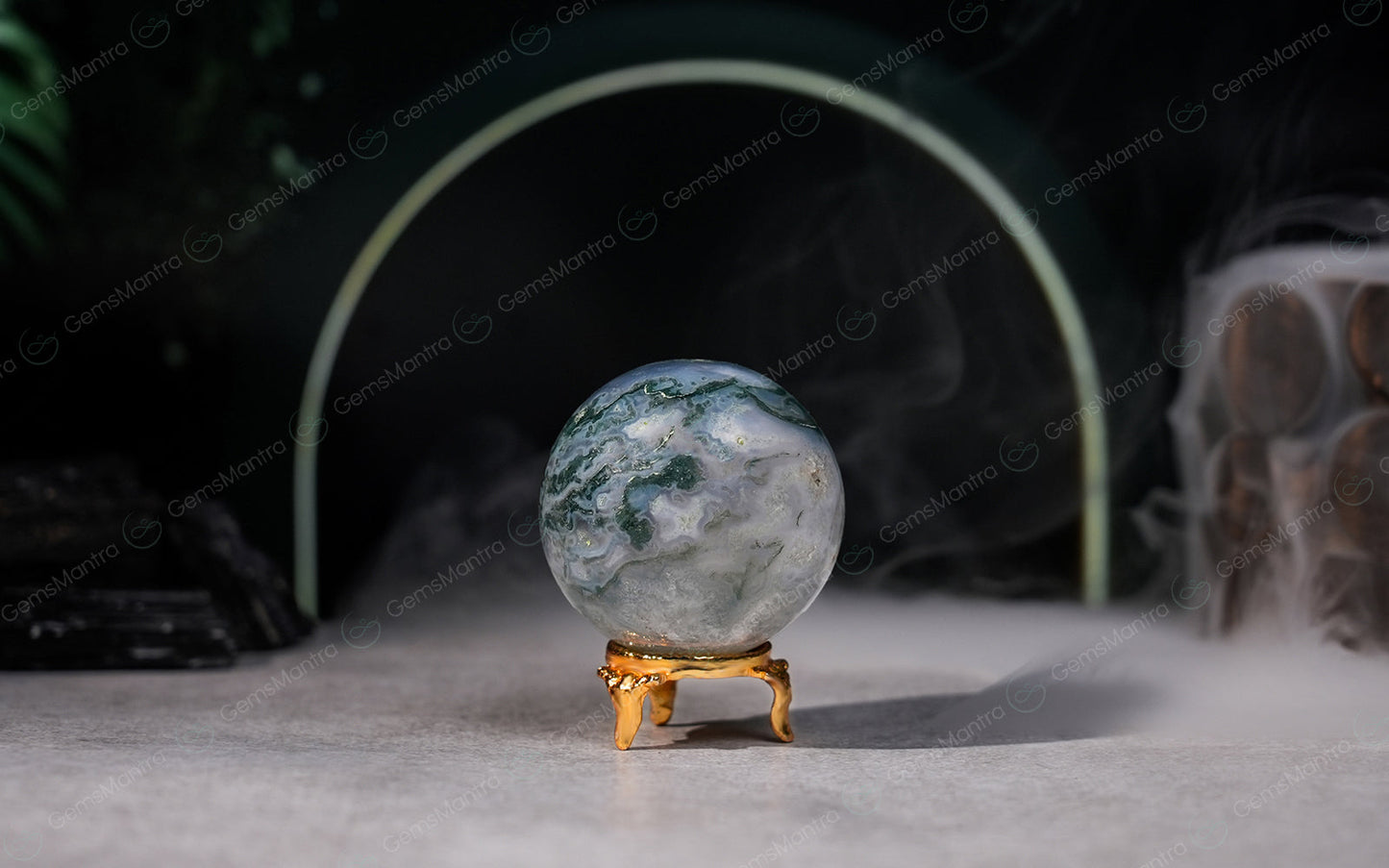 Moss Agate Sphere Ball