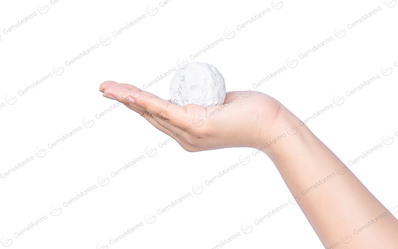 Howlite Moon Sphere Ball