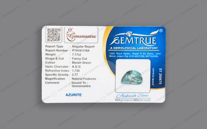 Azurite - Bluish Green (7.17 Carats)