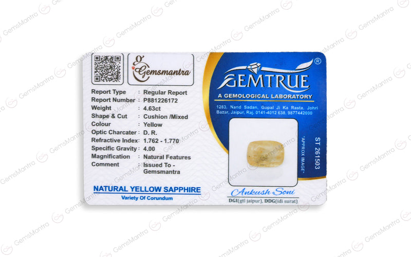 Yellow Sapphire - 4.63 Carats