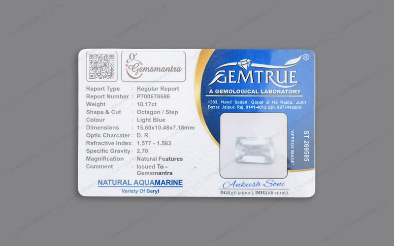 Aquamarine - 10.17 Carats