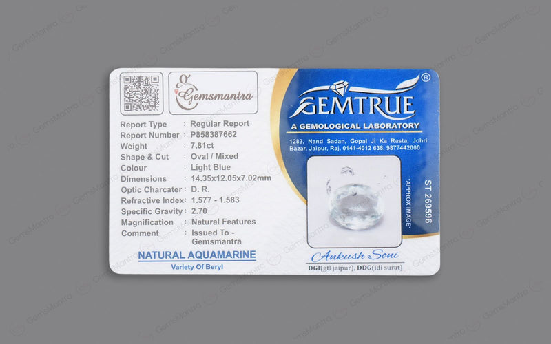 Aquamarine - 7.81 Carats