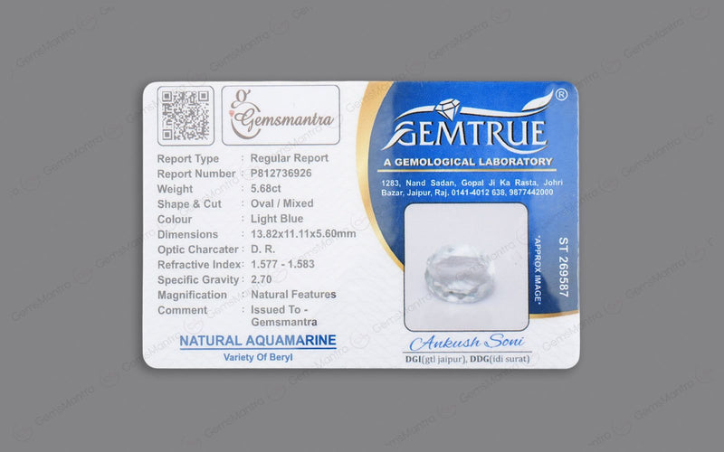 Aquamarine - 5.68 Carats
