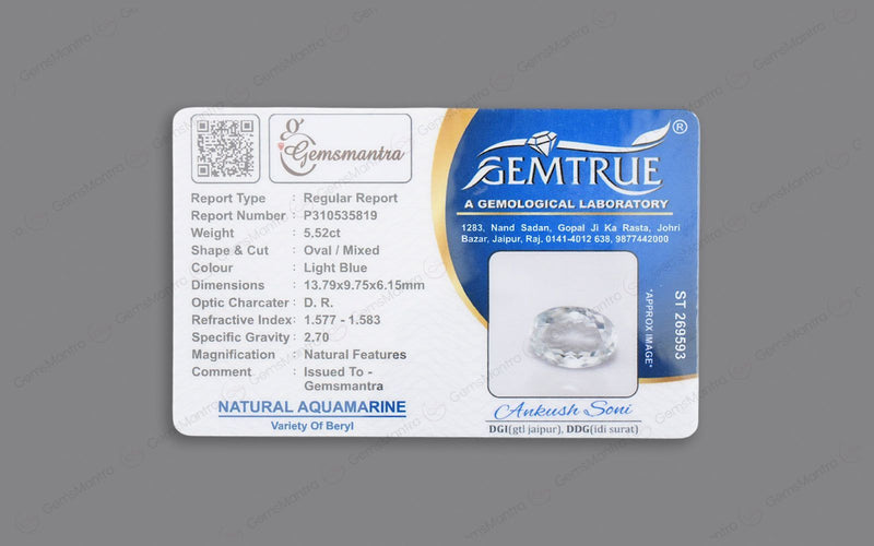 Aquamarine - 5.52 Carats