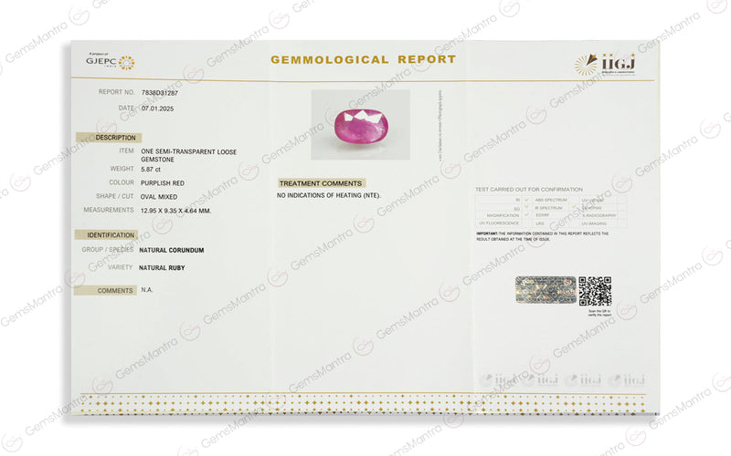 Burmese Ruby - 5.87 Carats