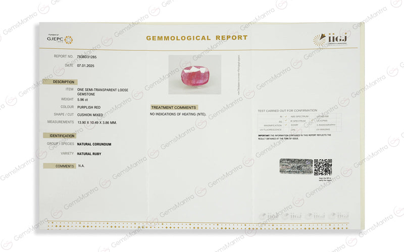 Burmese Ruby - 5.96 Carats
