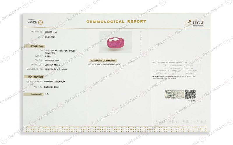 Burmese Ruby - 4.69 Carats