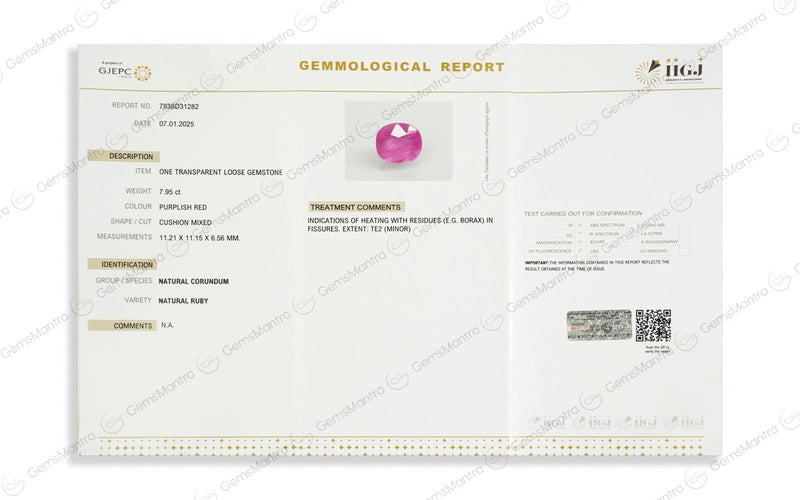 Burmese Ruby - 7.95 Carats