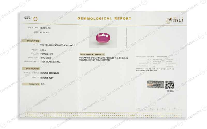 Burmese Ruby - 6.66 Carats