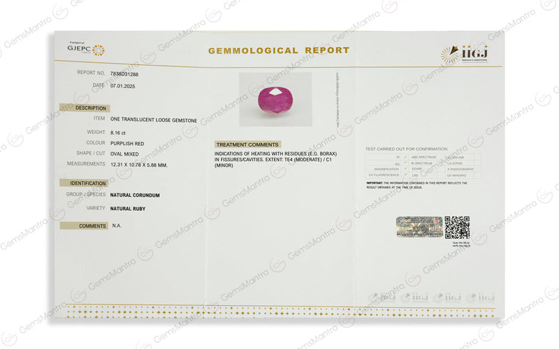 Burmese Ruby - 8.16 Carats