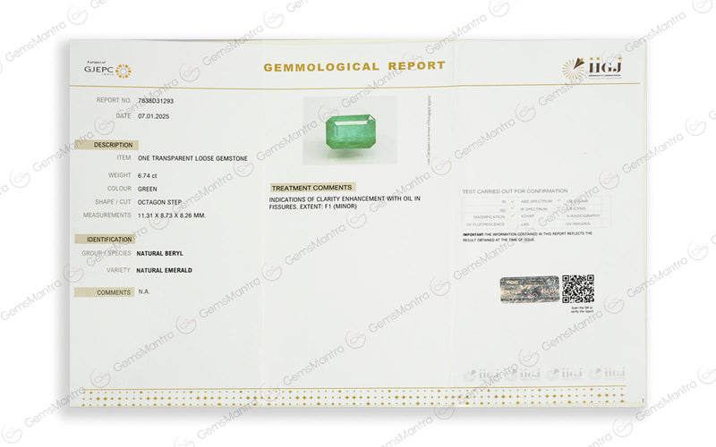 Emerald - 6.74 Carats