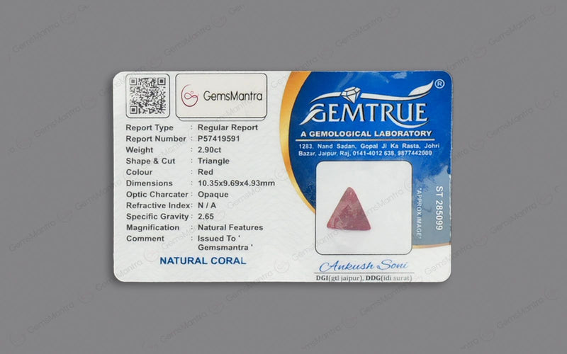 Red Coral - 2.9 Carats