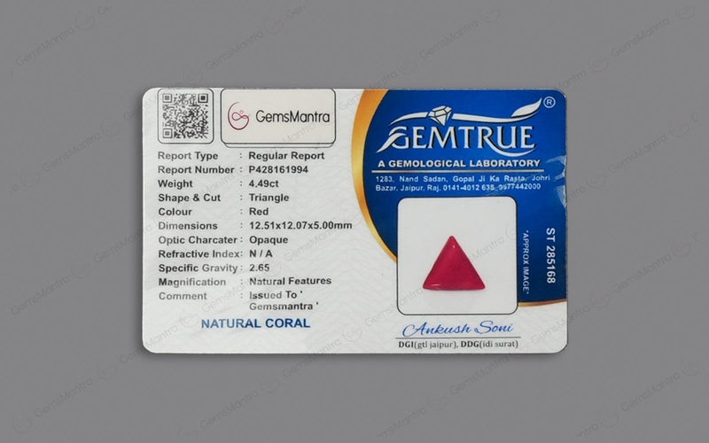 Red Coral - 4.49 Carats