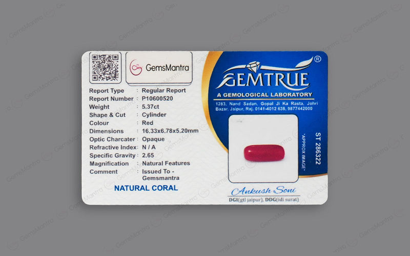 Red Coral - 5.37 Carats